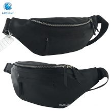 PU Leather Fanny Waist Pack Casual Solid Hip Bum Bag for Daily Travel Sport Cycling